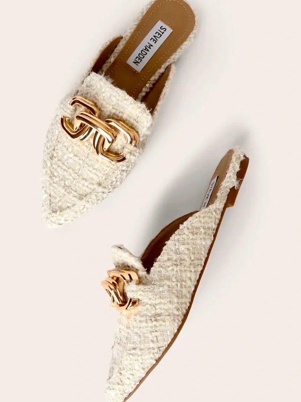 STEVE MADDEN Boucle Pointed Slip-On Mules - Picture 10 of 10